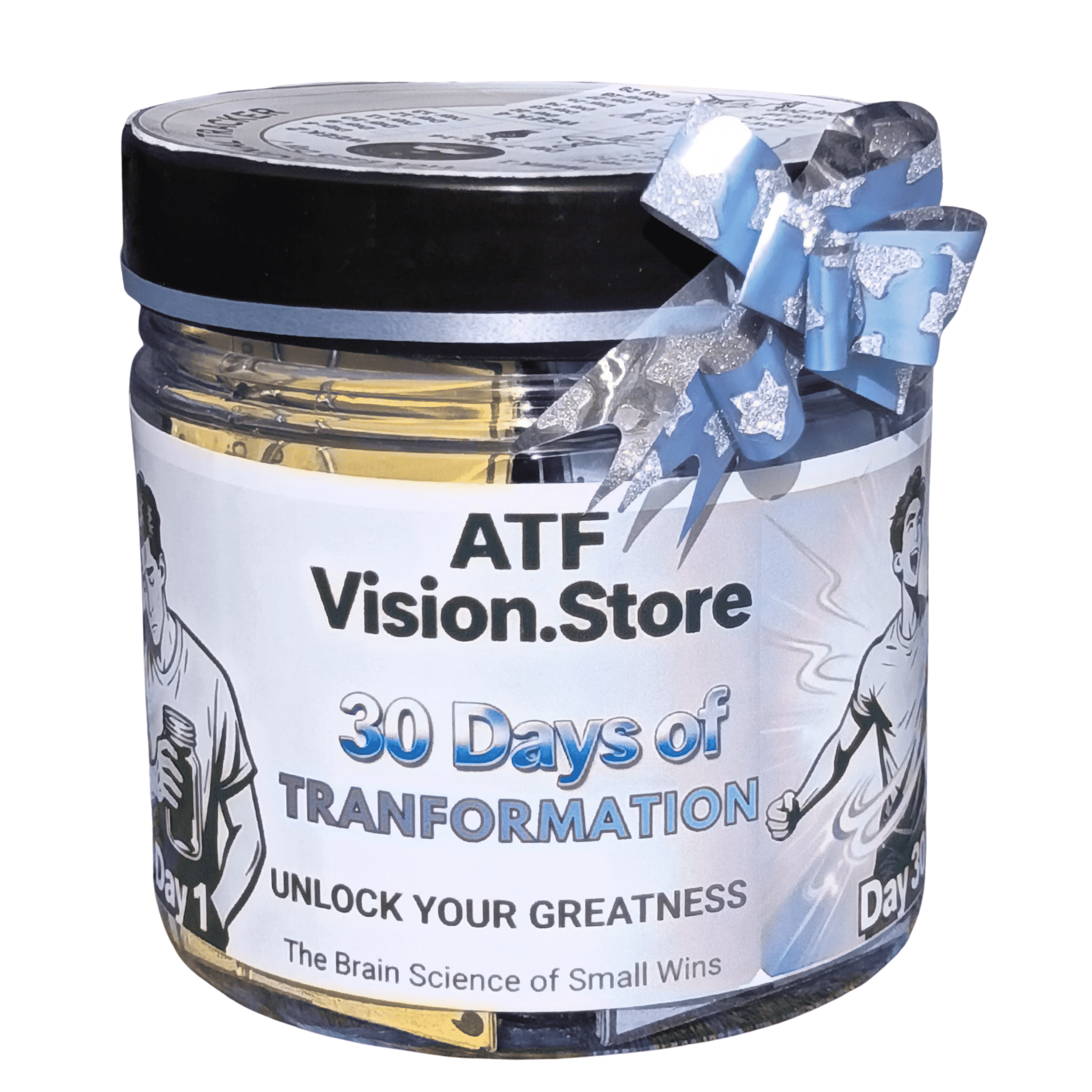 The Transformation JAR By ATF Vision.store : 30 Daily Missions + Evidence Book + Sweet Reward System | 30 Days to Your New Self