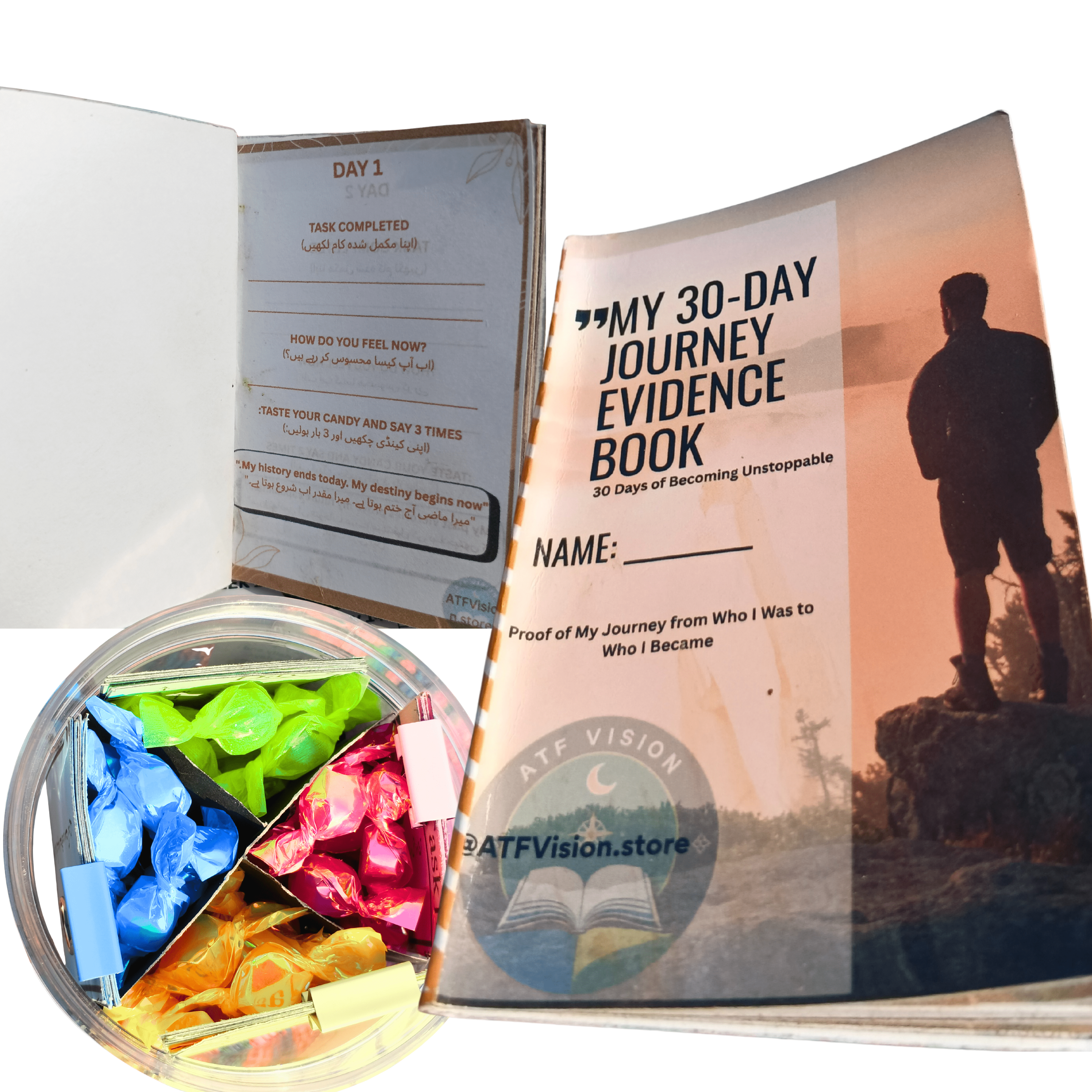 The Transformation JAR By ATF Vision.store : 30 Daily Missions + Evidence Book + Sweet Reward System | 30 Days to Your New Self