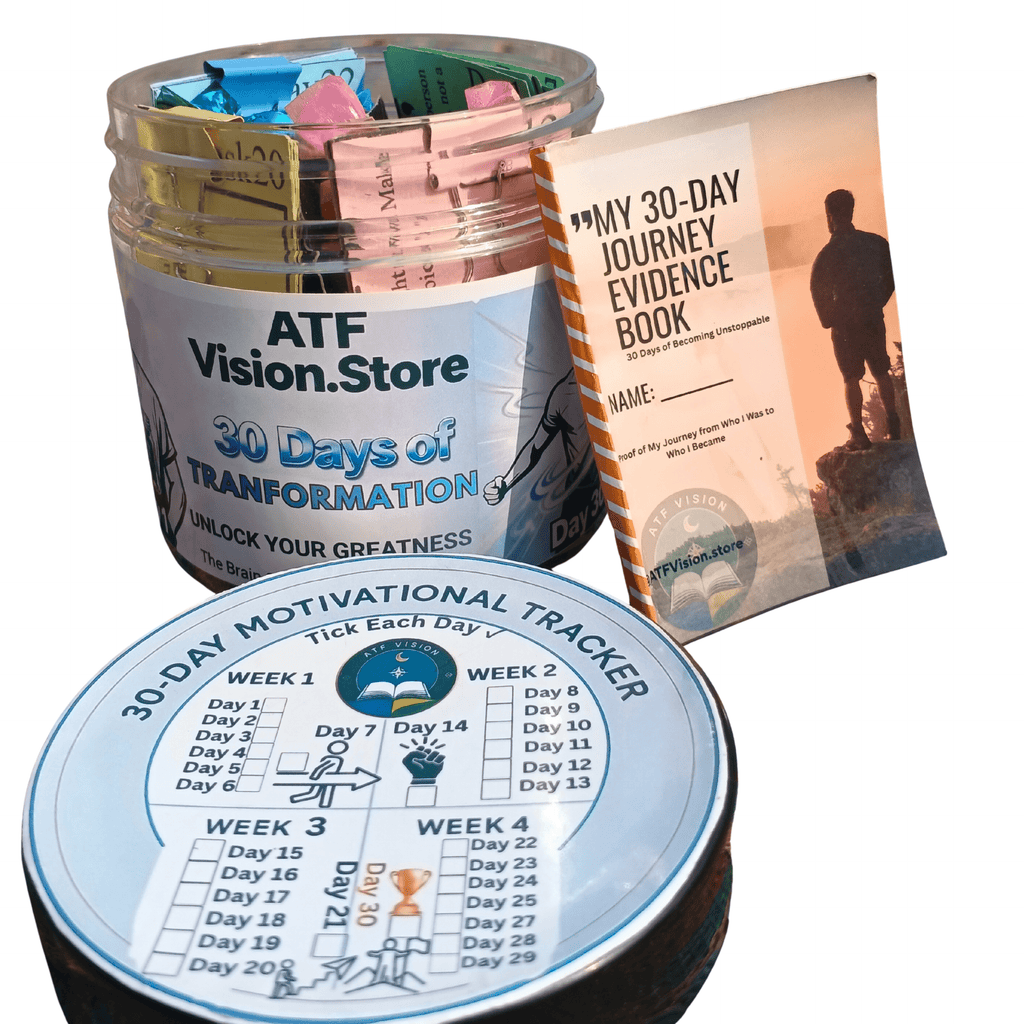 The Transformation JAR By ATF Vision.store : 30 Daily Missions + Evidence Book + Sweet Reward System | 30 Days to Your New Self